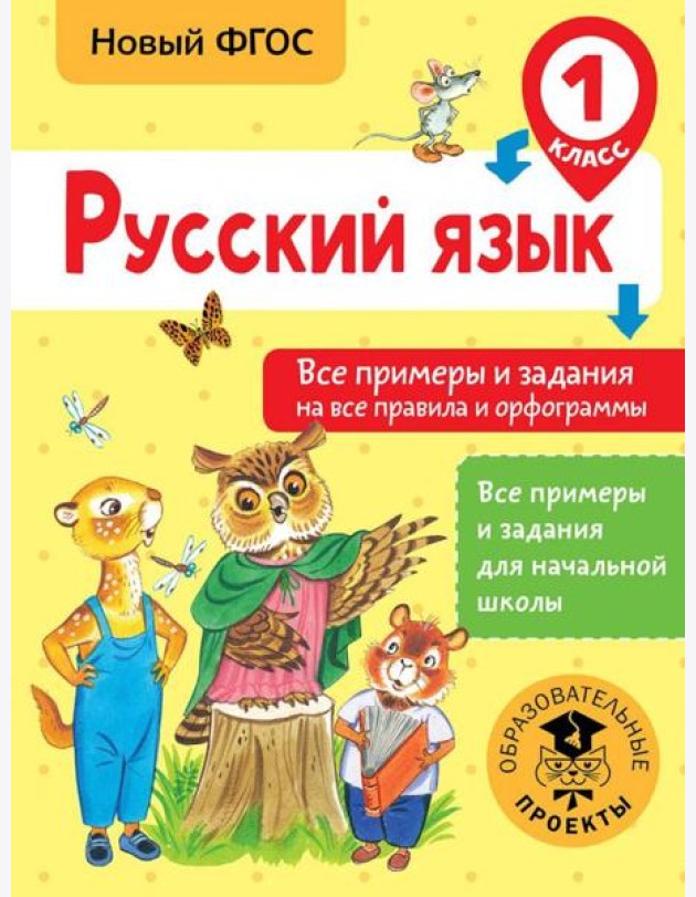 Русский язык. 1 класс. Все примеры и задания на все правила и орфограммы. ФГОС