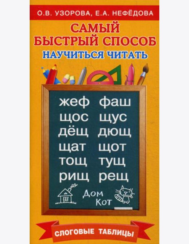 Самый быстрый способ научиться читать. Слоговые таблицы