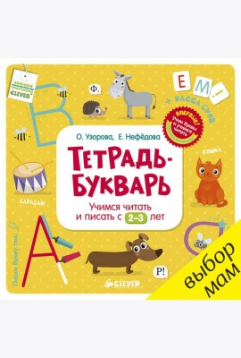 Тетрадь-Букварь. Учимся читать и писать с 2-3 лет (большой формат)