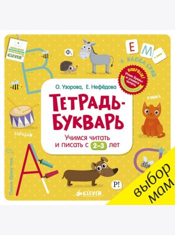 Тетрадь-Букварь. Учимся читать и писать с 2-3 лет (большой формат)