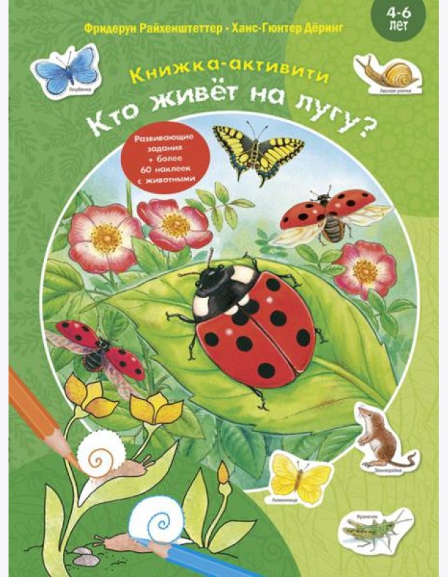 Кто живёт на лугу? Книжка-активити