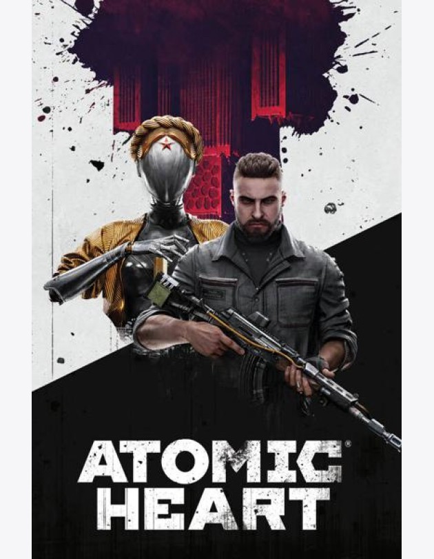 Обложка для паспорта. Atomic Heart. Близняшка и майор Нечаев (ПВХ, 185х133 мм)