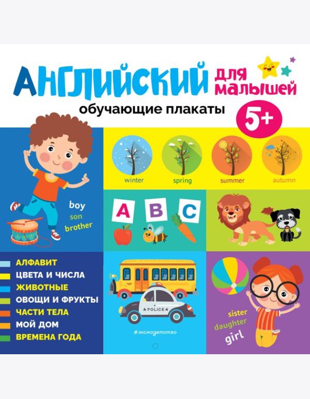 Английский для малышей. Обучающие плакаты