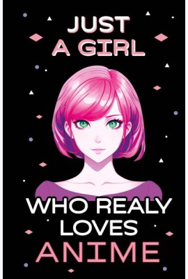 Скетчбук. Just A Girl Who Loves Anime (темный) (138х212 мм, твердый переплет, 96 стр., офсет 160 гр.)