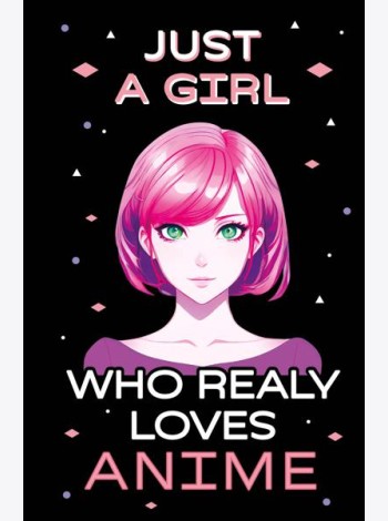Скетчбук. Just A Girl Who Loves Anime (темный) (138х212 мм, твердый переплет, 96 стр., офсет 160 гр.)