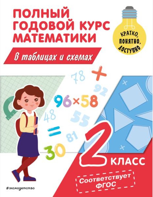 Полный годовой курс математики в таблицах и схемах. 2 кл
