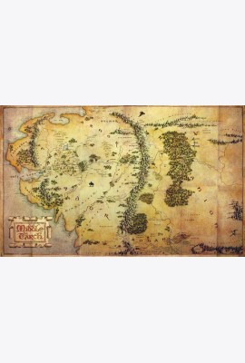 Кардхолдер. Хоббит. Карта Средиземья (в форме книжки, 215х65 мм)
