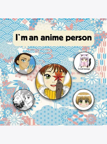 Набор значков. I'm an anime person (5 шт.)