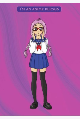 Блокнот. I'm an anime person (формат А4, мягкая обложка, круглые углы, блок в точку)