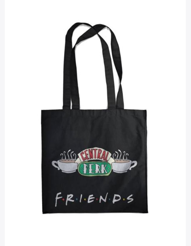 Сумка. Friends. Central perk (черная, 38х43 см, длина ручек 58 см)