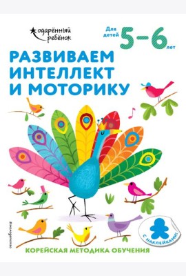 Развиваем интеллект и моторику: для детей 5–6 лет (с наклейками)