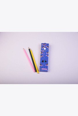 Космокот. Пластиковый пенал с карандашами (12шт)