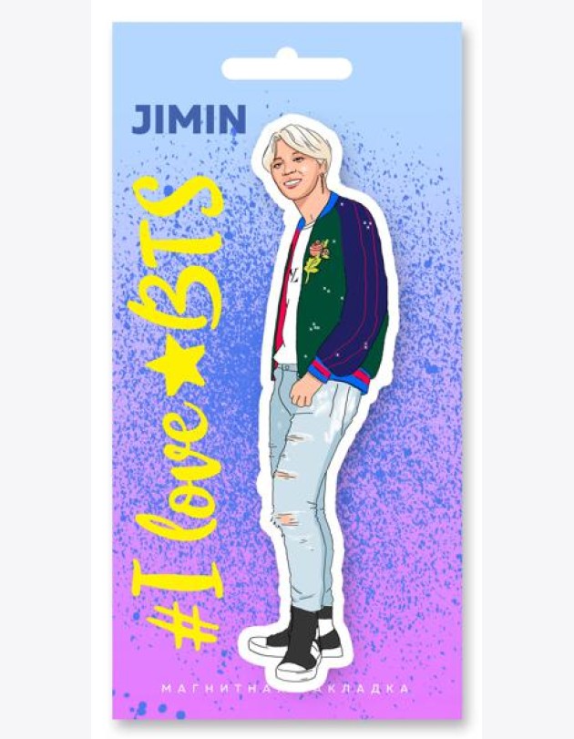 Фигурная магнитная закладка. BTS. Чимин