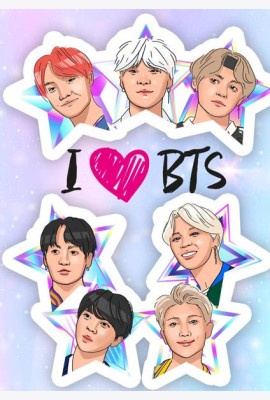 Обложка для паспорта. I love BTS
