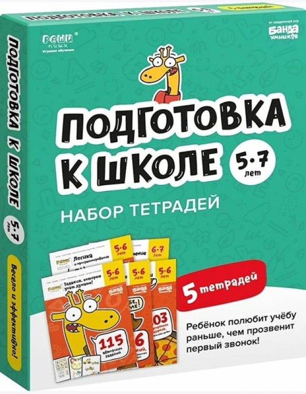 Набор тетрадей Реши-Пиши. 4 тетради. Для детей 5-6