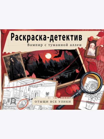 Вампир с туманной аллеи. Убийство в старинном замке. Раскраска-детектив