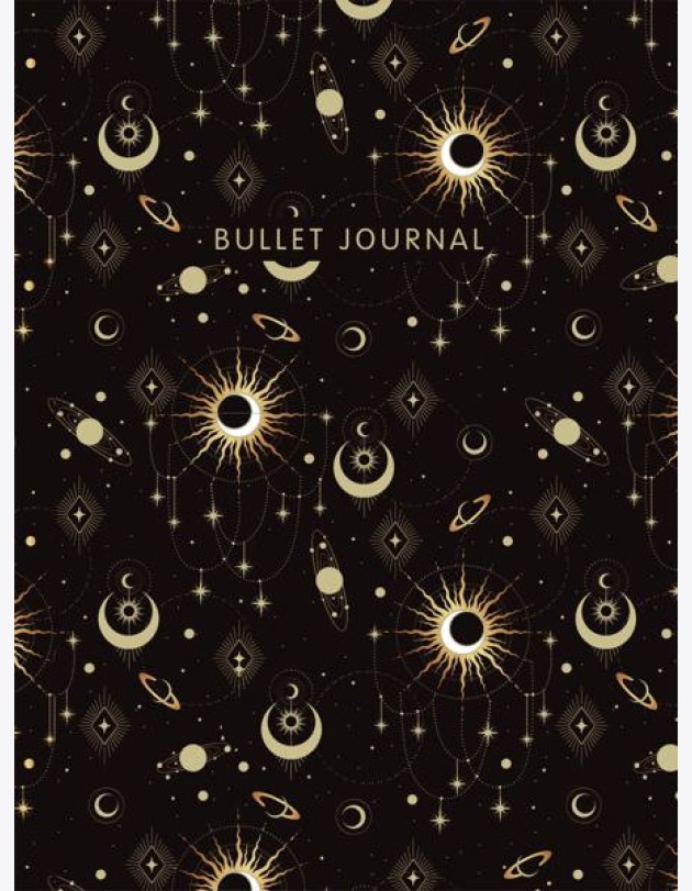 Блокнот в точку: Bullet Journal (эзотерический темный, 160 c., с наклейками)