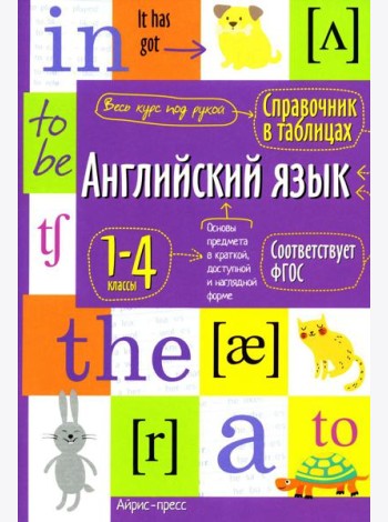 Английский язык. 1-4 классы. Справочная тетрадь в таблицах