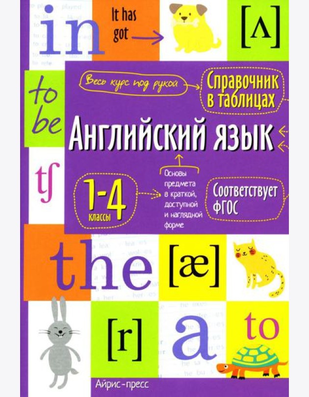 Английский язык. 1-4 классы. Справочная тетрадь в таблицах