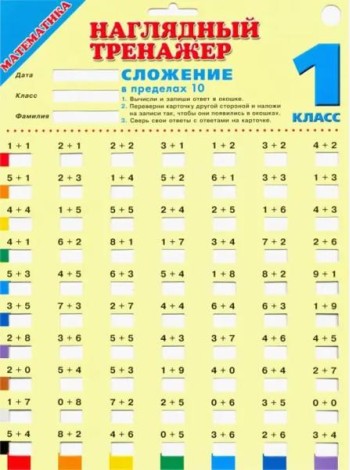 НаглядныйТренажер/Математика. Сложение в пределах 10. 1 класс