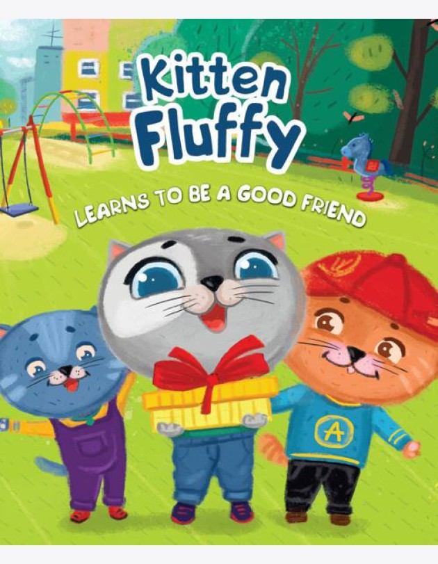 Kitten Fluffy learns to be a good friend