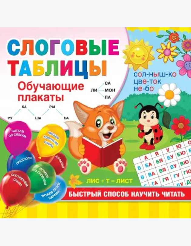Слоговые таблицы. Быстрый способ научить читать