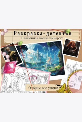 Потерянная гармония. Священная магия единорога: раскраска-детектив