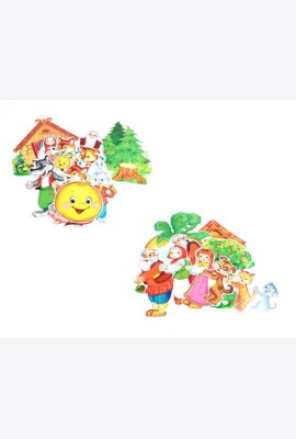 Вырубные фигуры А4. Русские сказки: Репка; Колобок (комплект)
