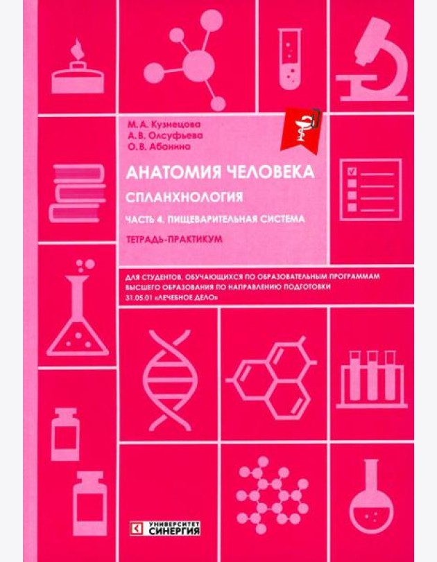 Анатомия человека: Спланхнология. Ч. 4. Пищеварительная система: тетрадь-практикум