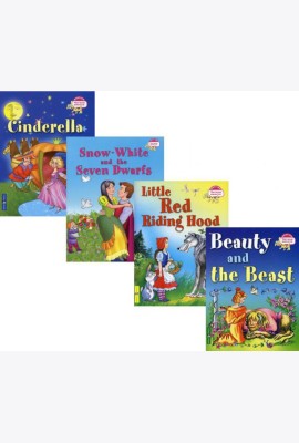 Читаем вместе. Сборник сказок Уровень 3 (комплект 4 книги +CD на англ.яз. (Золушка, Красная шапочка, Белоснежка, Красавица и чудовище)