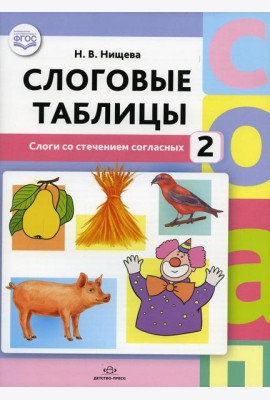 Слоговые таблицы - 2. Слоги со стечением согласных