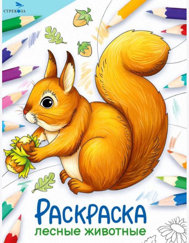 Лесные животные: раскраска