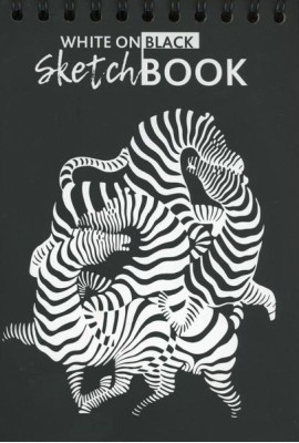 Блокнот Скетчбук.White on Black. Вазарелли. Зебры