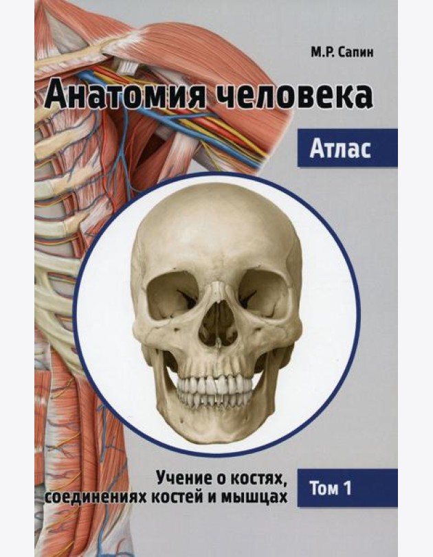 Анатомия человека. Атлас. В 3 т. Т. 1: Учение о костях, соединениях костей и мышцах: Учебное пособие. 2-е изд., перераб