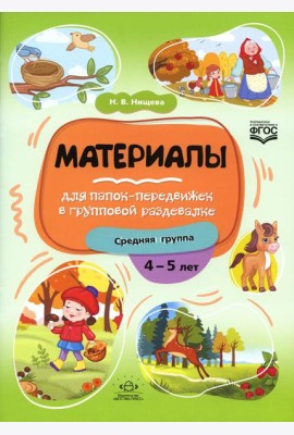 Материалы для папок-передвижек в групповой раздевалке. Средняя группа 4-5 лет