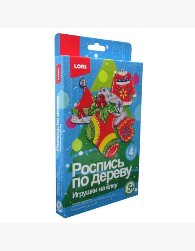Роспись по дереву. Игрушки на елку