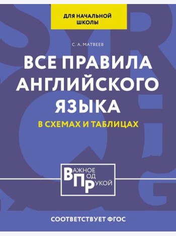 Все правила английского языка для начальной школы в таблицах и схемах