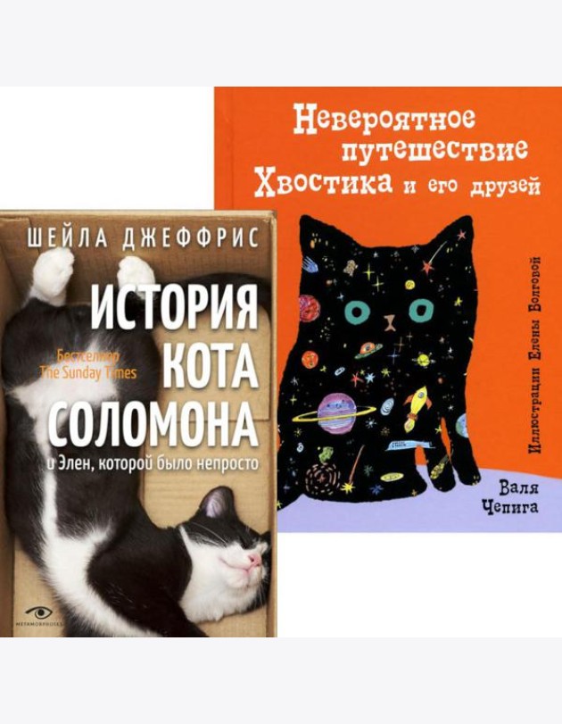 Книги про котиков для всей семьи (комплект из 2-х книг)