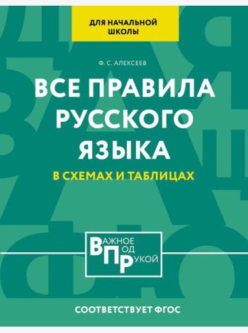 Все правила русского языка для начальной школы в схемах и таблицах