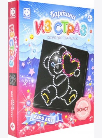 257313 Картина из страз Мишка