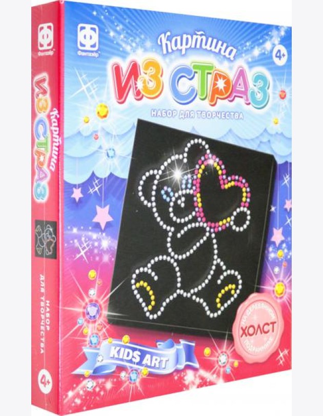 257313 Картина из страз Мишка