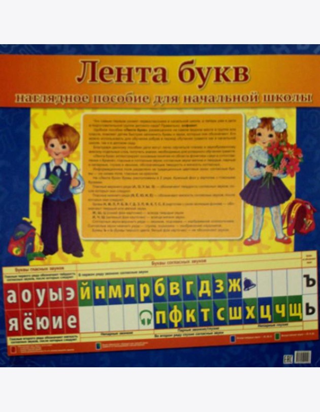 Лента букв. Наглядное пособие для начальной школы.  (128х38см)