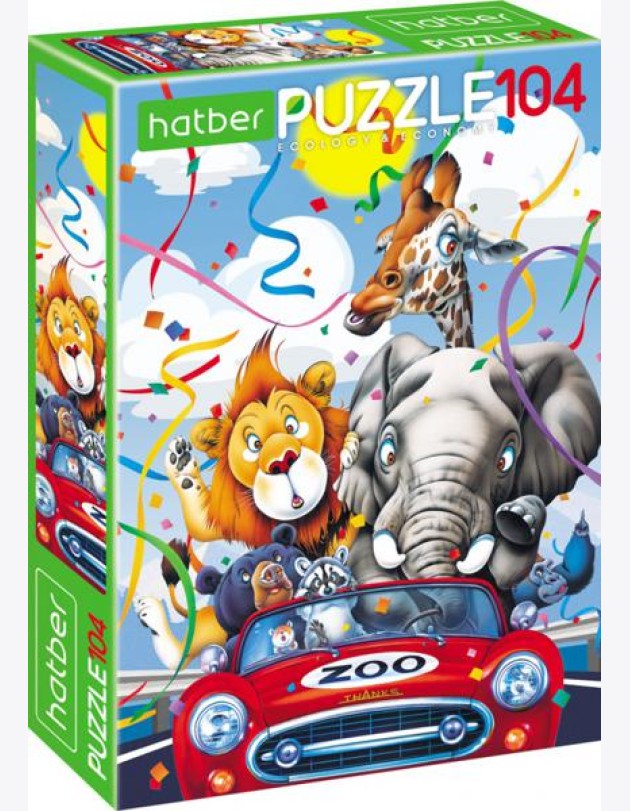 Hatber Puzzle-104 Веселое путешествие,104ПЗ4_05533
