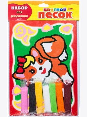 Раскрась песком.Рыжая кошечка