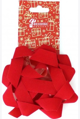 Декоративный бант Красный бархат 12x12см (82274)