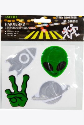 Наклейки световозвращающие ALIEN 4шт