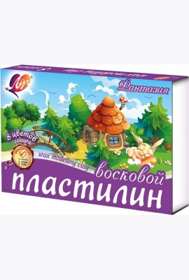 Пластилин воск. 8цв Фантазия стек 25С 1522-08