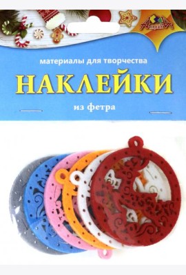 НГ Наклейки из фетра Олень,С3740