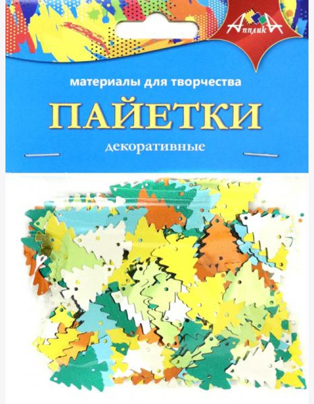 НГ Декоративные пайетки Маленькие елочки,С3572-02