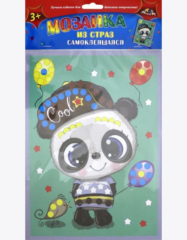 Мозаика из страз самокл.Панда,С3081-10